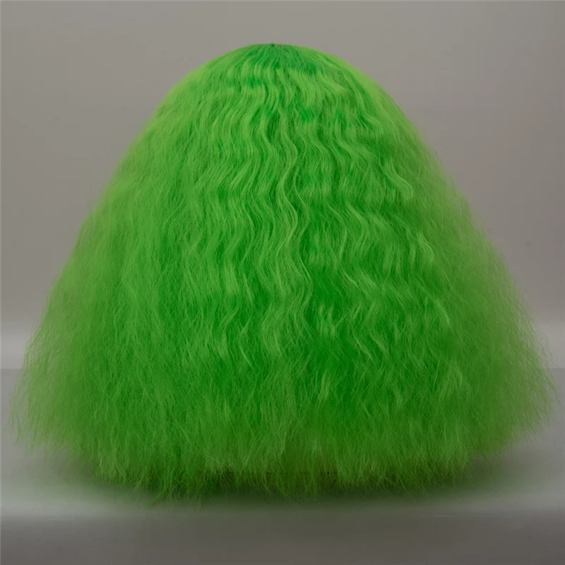 Synthetic Afro Wig for Women African Dark Brown Black Red Green Color Short Wig Cosplay Hair