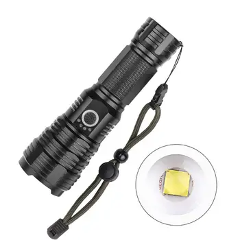 

XHP70 Powerful LED Flashlight USB Charging With Charging Display Waterproof Flashlight #2m21
