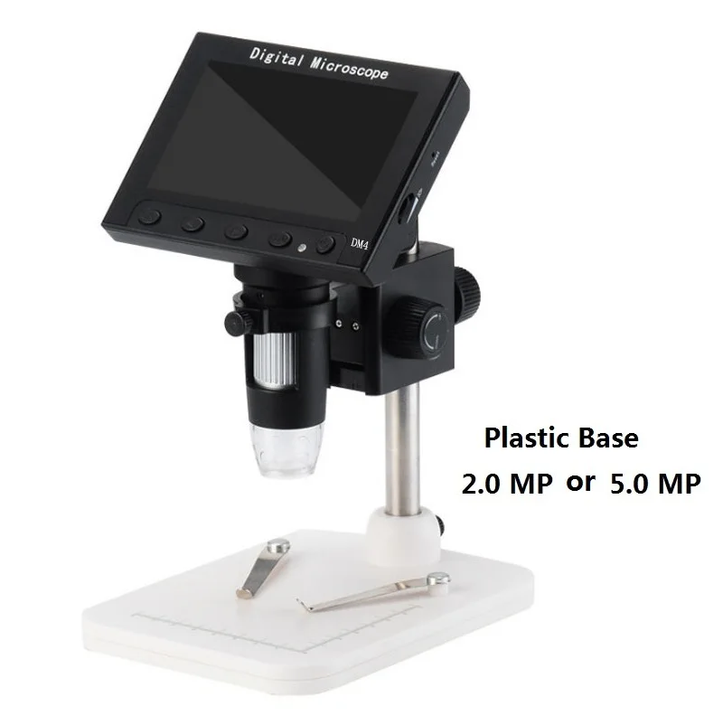 1000X 2.0MP 5.0MP Digital Microscope 4.3 Inch LCD Screen 8 LED USB Digital Electronic Microscope for PCB Repair Video Microscope