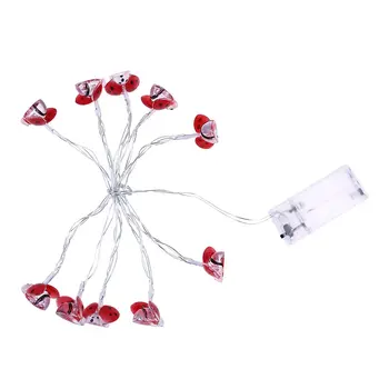 

10Led Cute Beetle Style Lamp String Seven-Star Ladybug Insect Class Light String Room Layout Decorative Light String