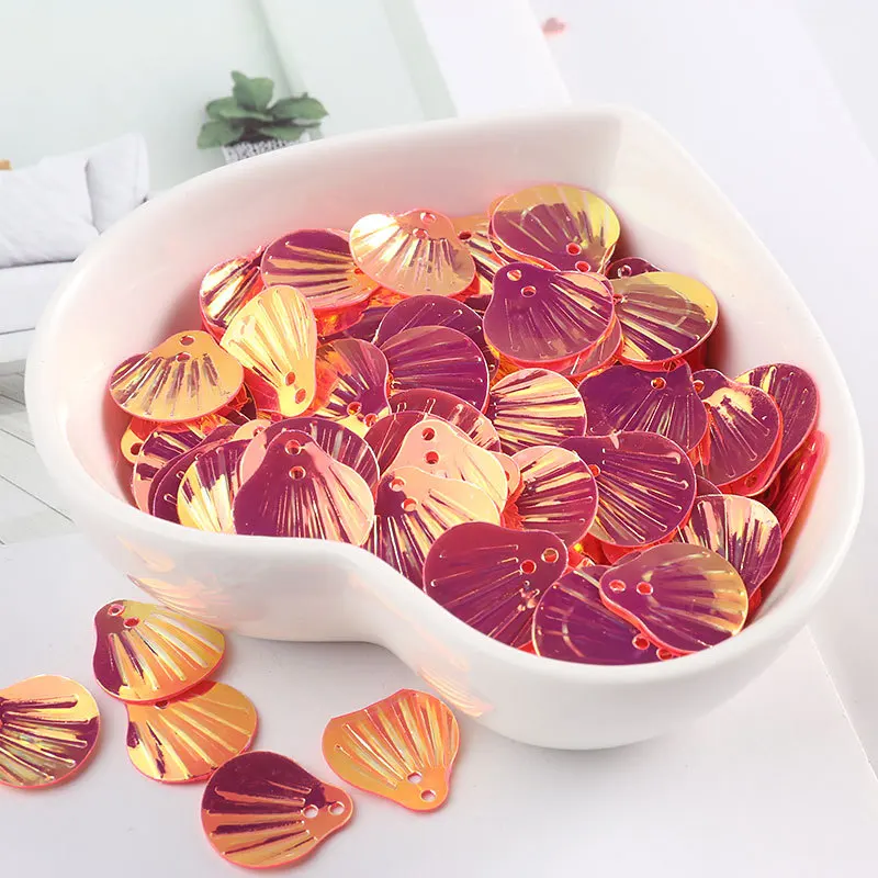 watermelon red Свободное шитье, 2 отверстия, пайетки в форме раковины, пайетки для поделок для рукоделия, модная распродажа, блестки для рукоделия, аксессуары для одежды - Цвет: watermelon red