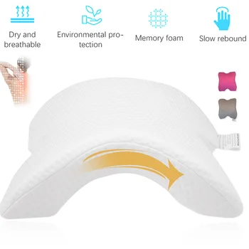 

Arch U-Shaped Arm Rest Hand Pillow Curved Memory Foam Sleeping Neck Cervical Pillow with Hollow Design for Couple Side Sleepers