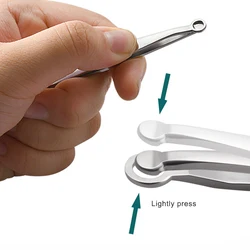 High Quality 1PC Nose Hair Trimming Tweezer Nose Hair Eyebrow Clipper Trimmer Stainless Steel Beard Trimming Tool