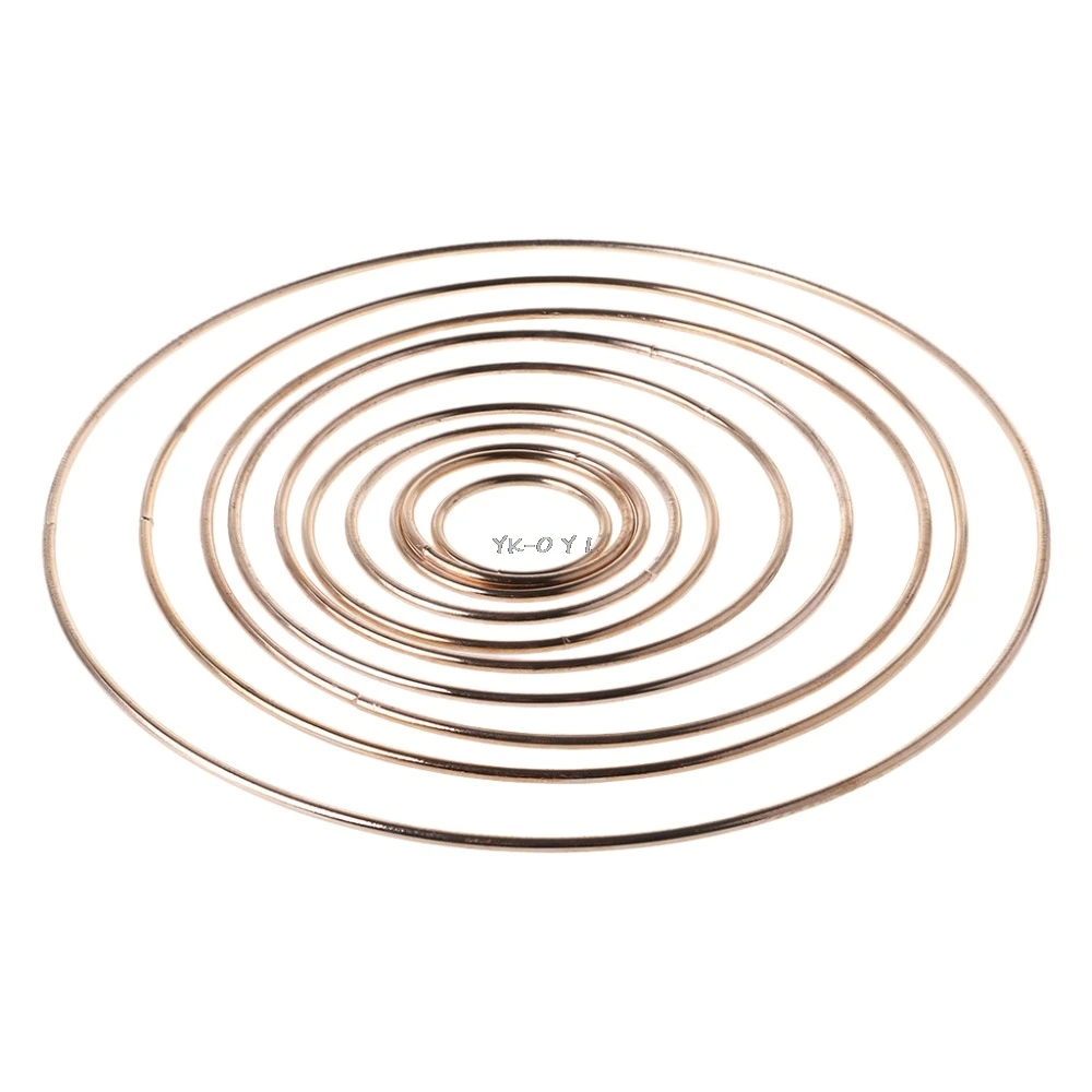 10 шт./компл. золото металл Ловец снов кольцо макраме ремесло обруч DIY аксессуары 35