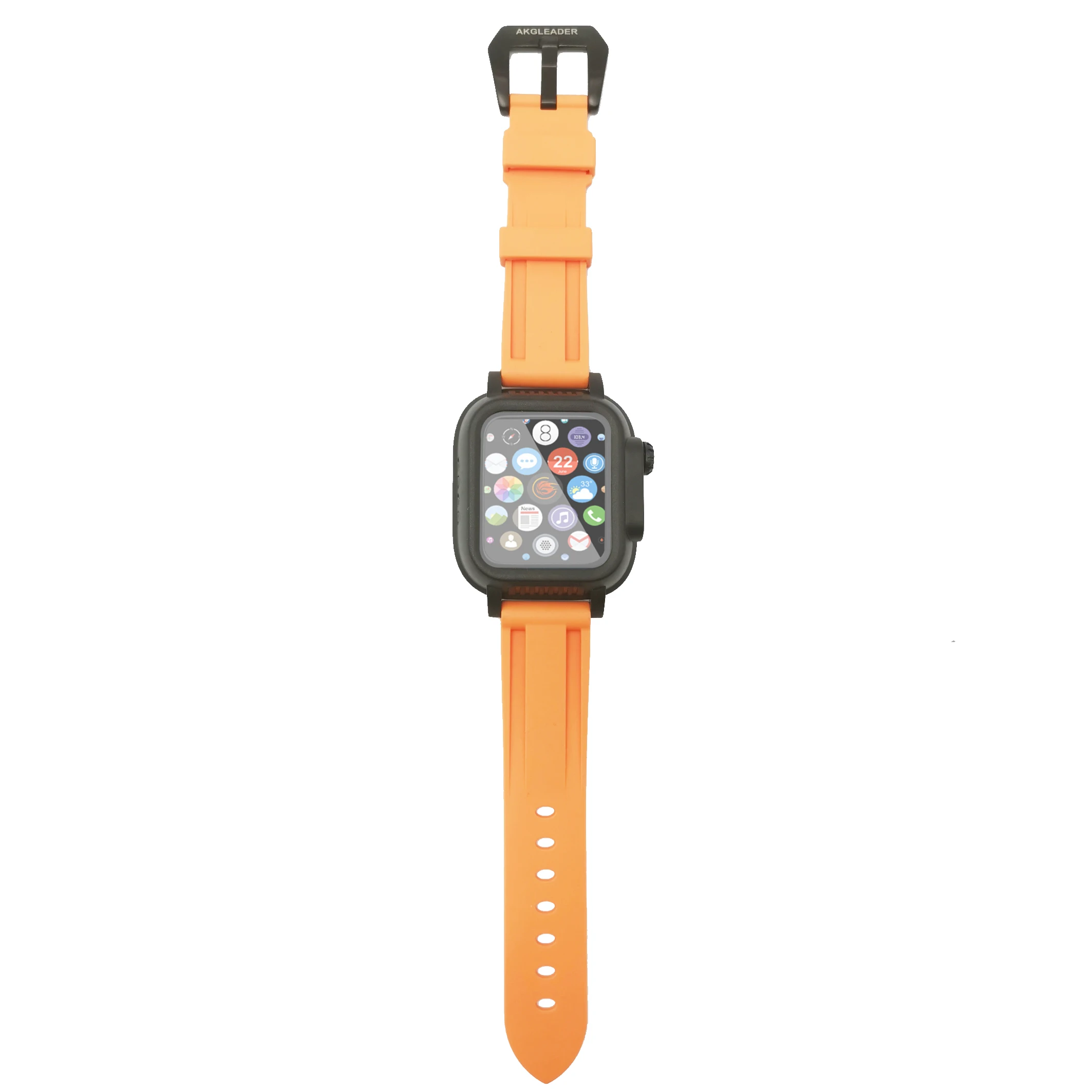 Orange IP68 Watchproof Обложка для наручных часов, ремешок для Apple Watch Series 5 4 40/44 мм камуфляж каучуковый ремешок для Apple Watch Series 3 2 1 браслет CAMO - Цвет ремешка: Orange
