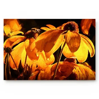 

Yellow Flowers Kitchen Floor Bath Entrance Rug Mat Absorbent Indoor Bathroom Decor Doormats