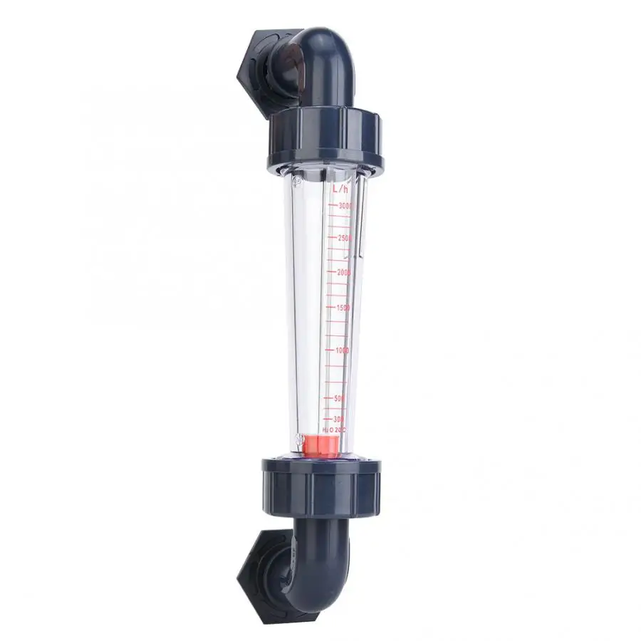 LZS-25W Flow Meter 300-3000LPH Plastic Tube ZG3/4 NPT3/4 Liquid Water Rotameter Flow Measuring Instrument Water Testing Meter