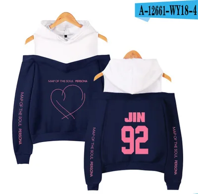 11 Новая карта soul persona Толстовка JIMIN RM JUNG KOOK женские хип-хоп повседневные толстовки с открытыми плечами подарок фанов для молодых девушек - Цвет: 11