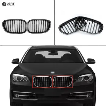 

Racing grille for BMW 7 Series F01 F02 F03 2010-2015 modified single line carbon fiber black front bumper grille Grid strip
