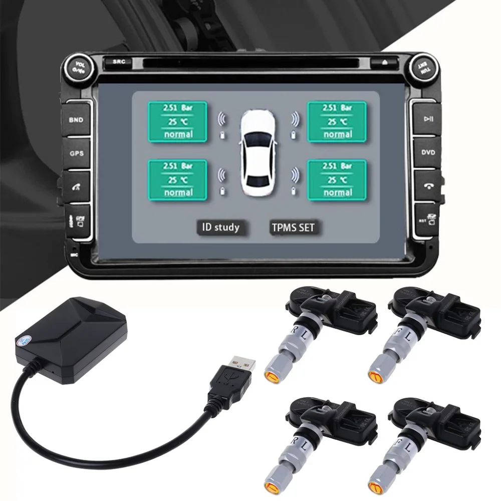 USB Android TPMS монитор давления в шинах/Android навигационная система контроля давления в шинах/Беспроводная передача