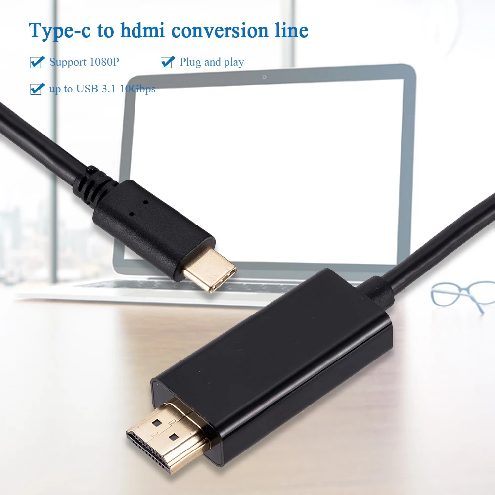 1 8 m USB 3 к HDMI кабель монитора проектора HDTV Тип C 4K 1080P конвертер|Адаптеры Type-C| |