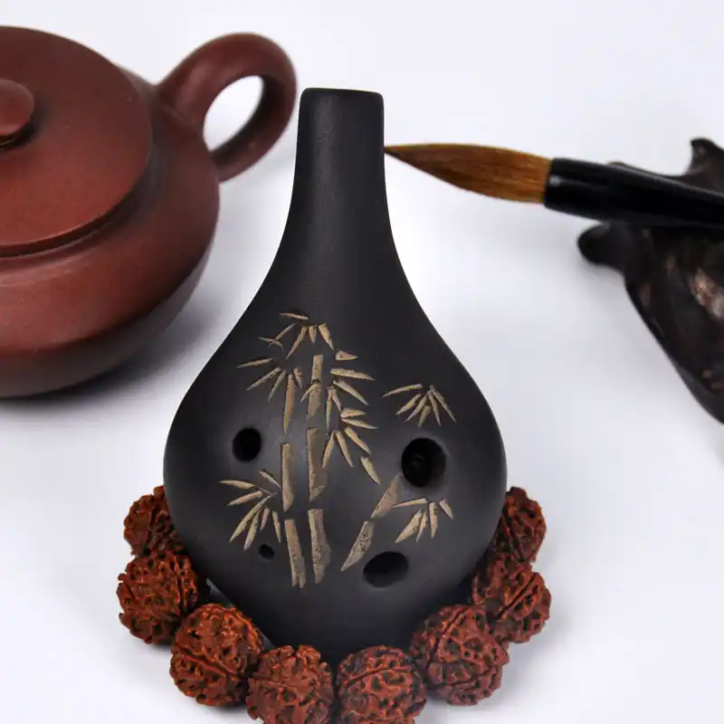 חדש מגולף פרח עיצוב 6 חורים Ocarina אלטו C Ocarinas מתאים לילדים למתחילים קרמיקה Flauta כלי נגינה