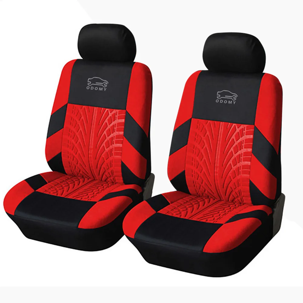 ODOMY Роскошные Чехлы для автомобильных сидений, универсальные Нескользящие аксессуары для сидений, защитный чехол для автомобильного салона - Название цвета: 2 Seat - Red