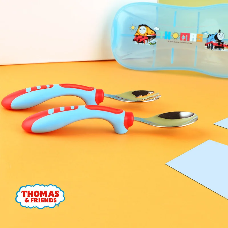 

Thomas train children's fork spoon cutlery set stainless steel cutlery combination cartoon portable green tableware