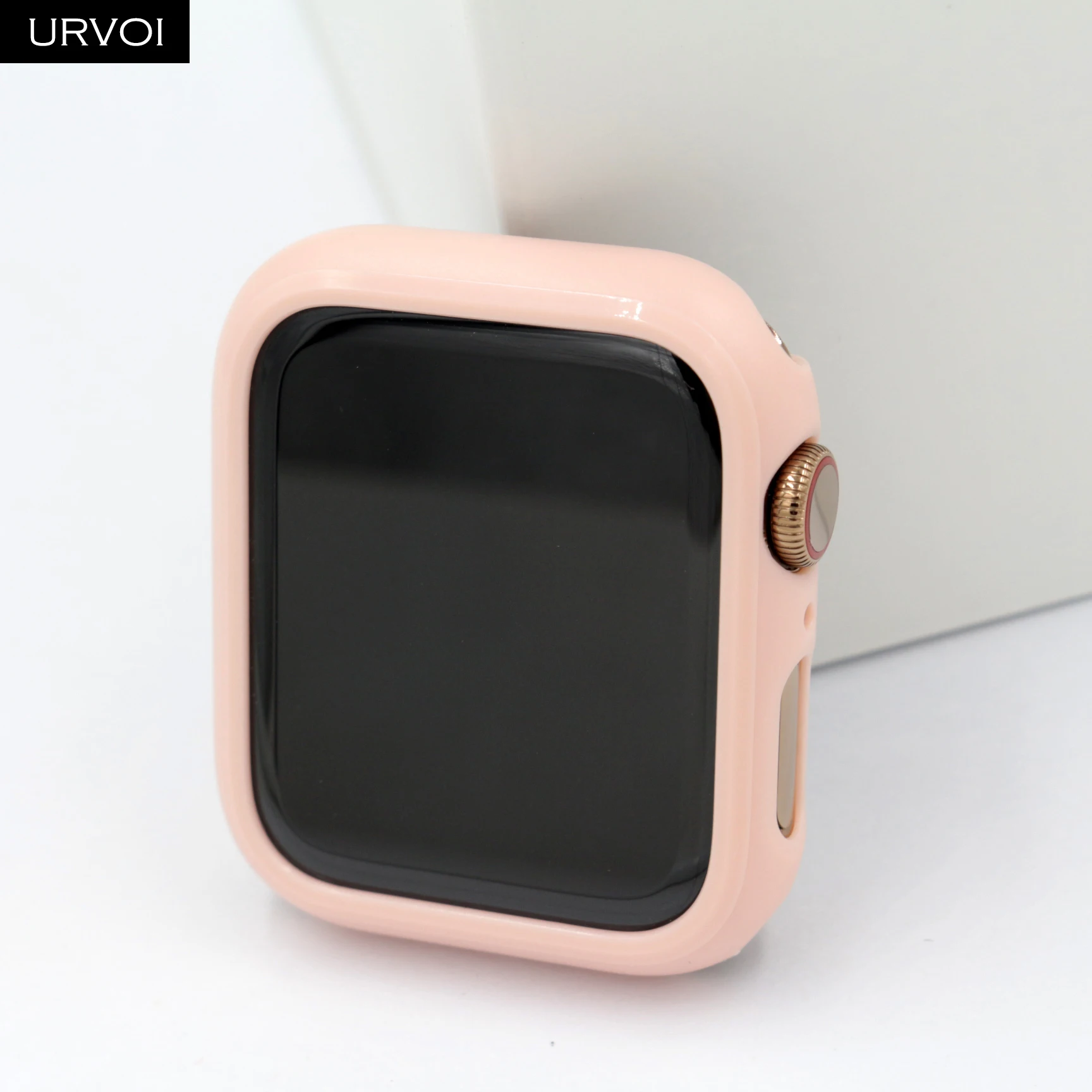 URVOI бампер для apple watch series 6 SE 5 4 3 PC чехол iWatch тонкая защитная пластиковая черная