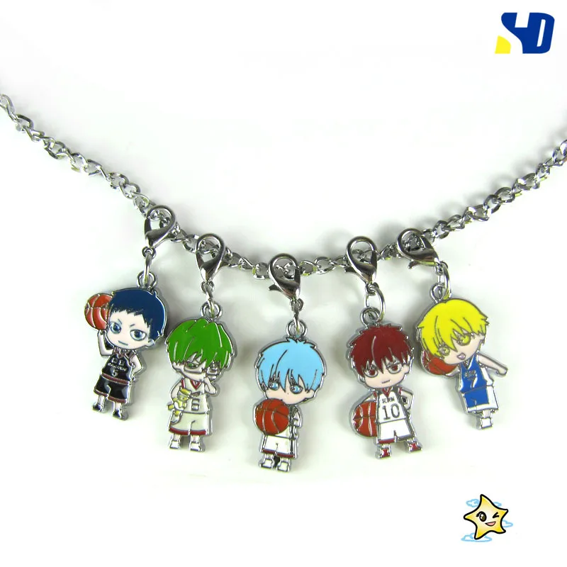 Аниме-атрибутика Kuroko's баскетбольное кольцо из сплава xiao gua kou 5 кукла-подвеска застежка омаров аксессуары в настоящее время доступны