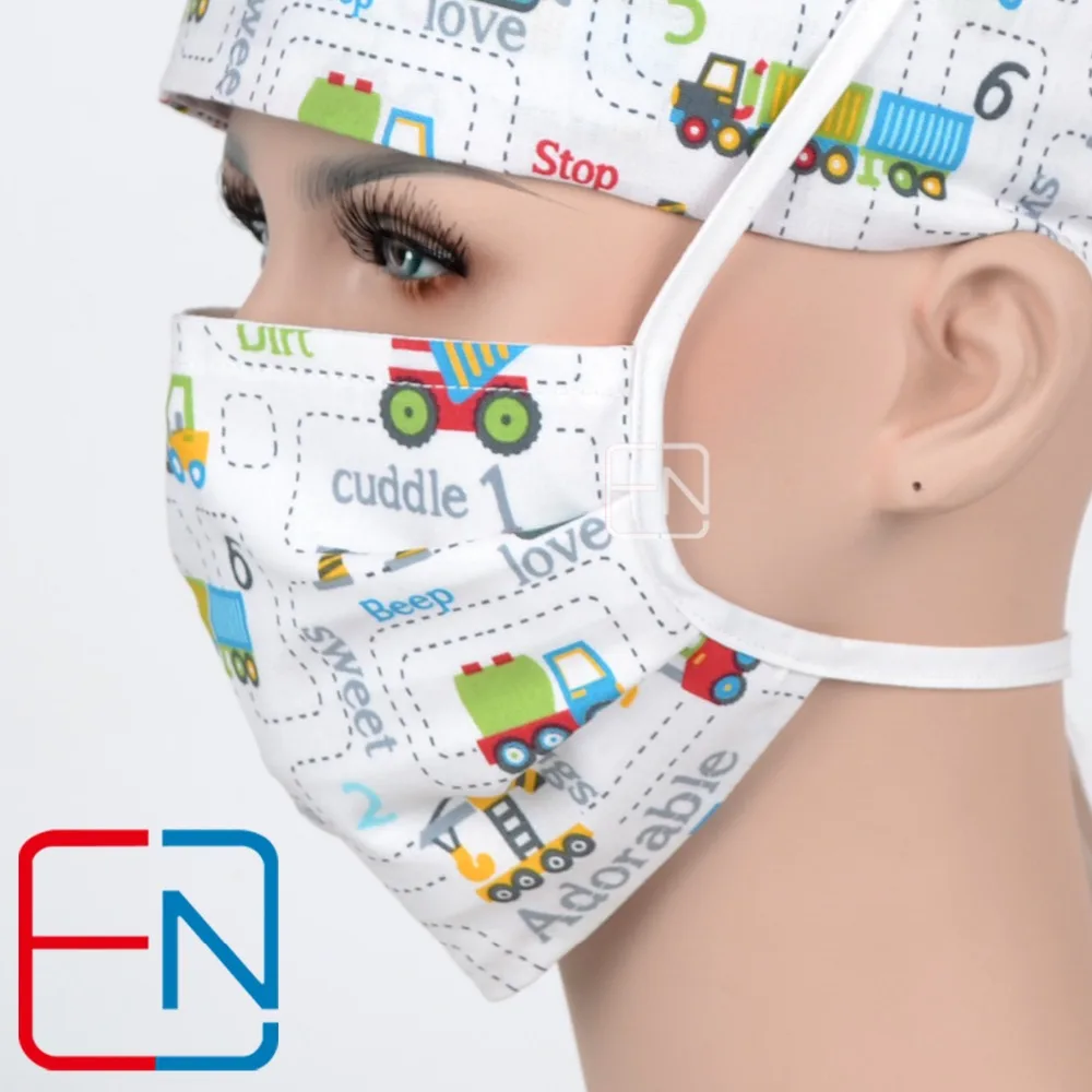 mask only Hennar Скраб крышка s Ткань хлопок доктор Хирургический Скраб крышка Регулируемая медицинская Рабочая Крышка для женщин больница красота аптека - Цвет: mask only