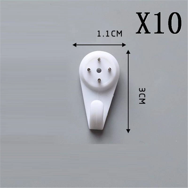10 pcs SSS# BAO украшения крепкие бесшовные рамы крюк кухня гостиная спальня мебель аксессуары подвесная Настенная картина вешалка - Цвет: 10 pcs