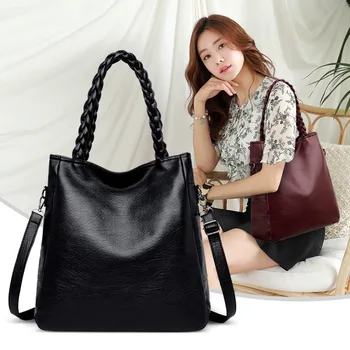 

Women's soft leather baozi mother bag 2020 new ladies shoulder bag handbag European and American style diagonal bag