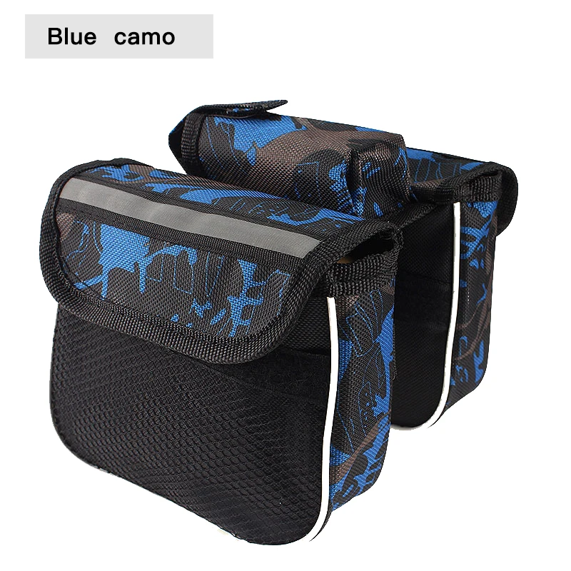 Мужская водонепроницаемая сумка для велосипеда передняя рама сумка для велосипеда Топ трубные мешки телефон велосипедная седельная сумка аксессуары седельный пакет Спорт XA234D - Цвет: Blue Camo