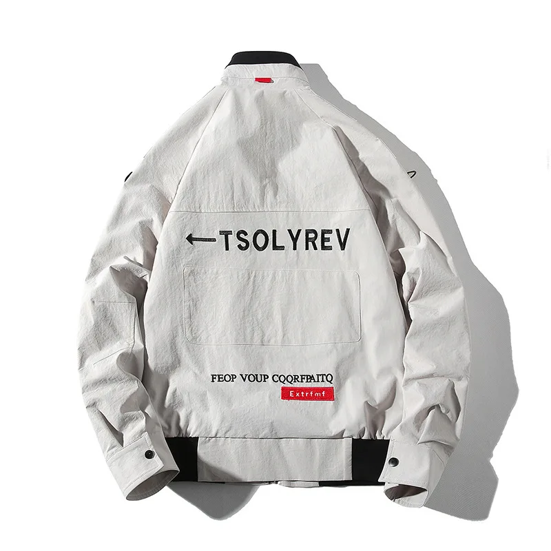 Japanse streetwear Heren vintage pocket rits honkbal uniform tooling windjack mannen bomber pilot biker jas man jassen Japanse streetwear Heren vintage pocket rits honkbal uniform tooling windjack mannen bomber pilot biker jas man jassen