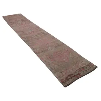 

80x382 Cm Beige Handmade Boho Runner Rugs-3x12 Ft