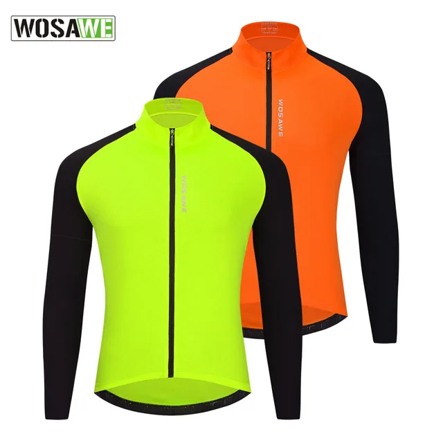 

WOSAWE Men Autumn Moto Cycling Jacket Riding Long-sleeved Shirt Tops Mountain Bike MTB Clothing Windproof Outdoor Sports Jersey