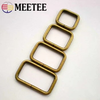 

10/20pcs 20/25/32/38MM Bronze Rectangle O D Ring Buckle Adjustable Strap Hook for Bag Belt Ribbon Hardware Accessories BF210