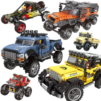 

Super Car Series Building Blocks Technic Fit Vehicle Truck Racing Car Model DIY Bricks Figures Kit Toys for Children Boys Gift