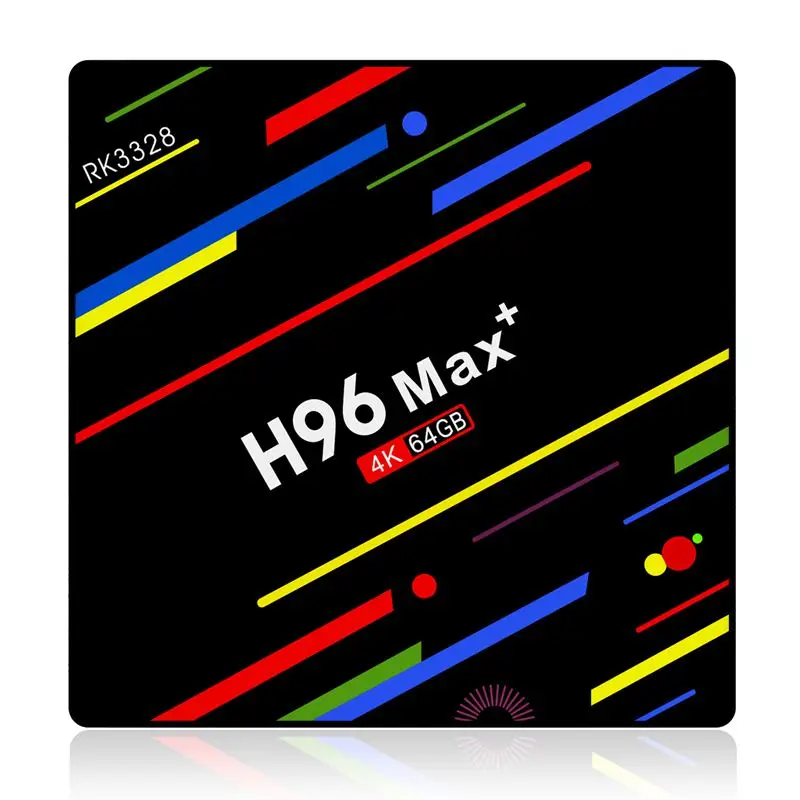 ТВ-приставка с европейской вилкой H96 Max Plus Android 8,1, 4 Гб ОЗУ, 64 Гб ПЗУ, ТВ-приставка Rk3328, четырехъядерный процессор 2,4G/5G, Wifi, 4 K, смарт-медиаплеер H96 Pro