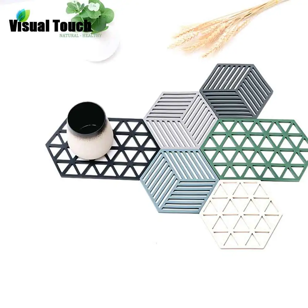 

Visual Touch 1PC Colorful Anti Slip Silicone Mobile Phone Car Cup Coaters Mat Coaster Pads Mug Bowl Puzzle Placemat Pot Mats