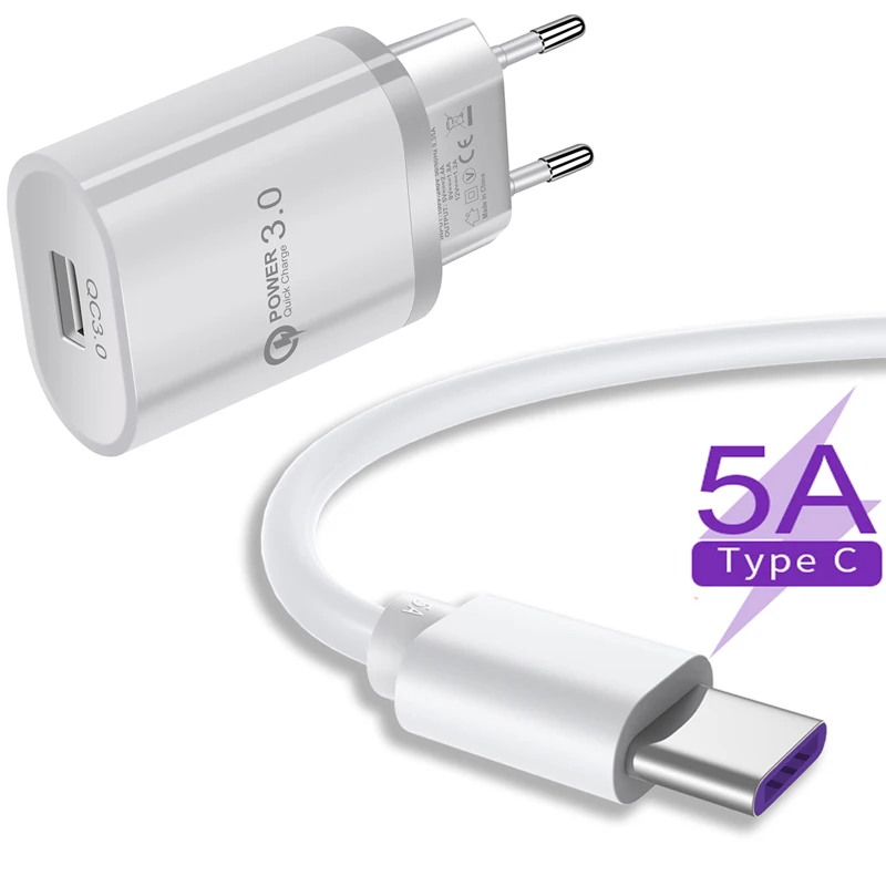 Кабель для передачи данных 5A Type C Xiaomi 8 9 9T A3 Note 10 CC9 Pro Redmi 7A 8A 7 мобильный телефон QC 3 0