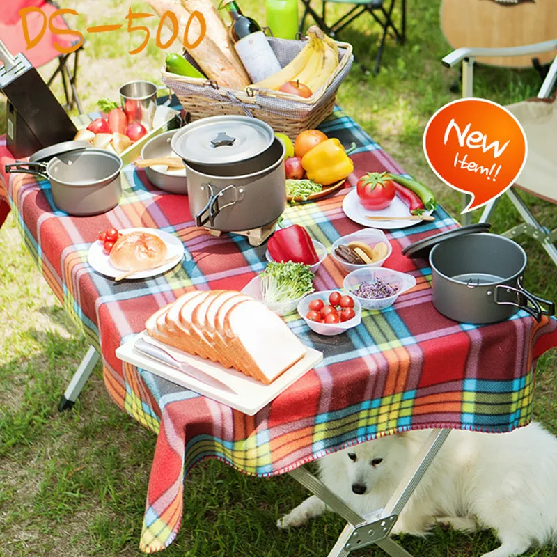 

Outdoor camping set pot 5-6 people set cookware picnic portable thickened safety hard non-stick cookware picnic tableware