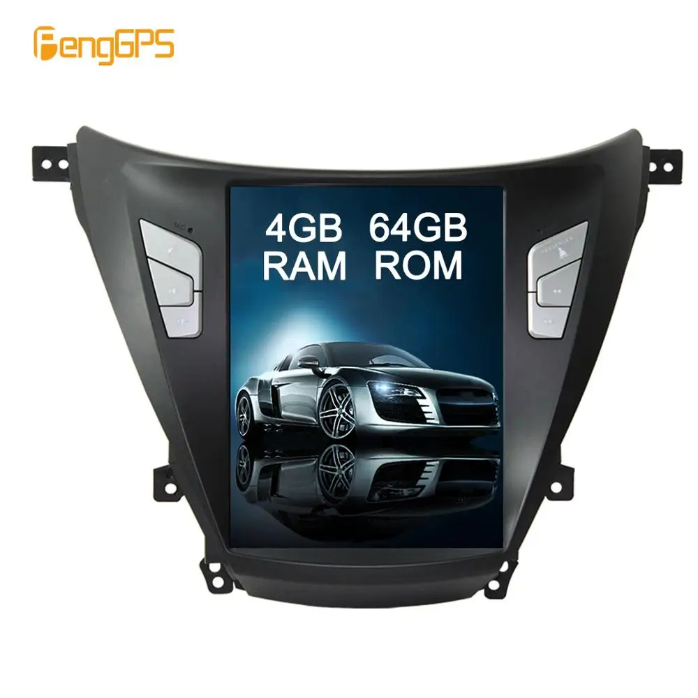

10.4" 4G+64G PX-6 Android 8.1 Tesla Vertical Screen for Hyundai Elantra 2014-2016 Audio Player 1920*1080 GPS Navigation 4K Unit