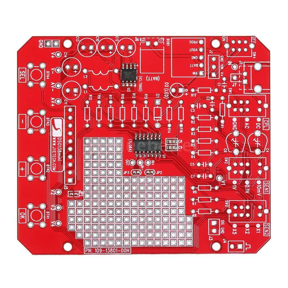 + Clear Case Mini Digital Oscilloscope DIY Kit SMD Parts Pre-soldered 0-200KHz High Quality