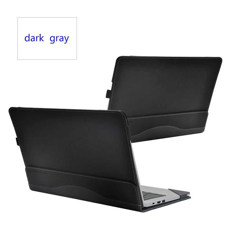 Чехлы для ноутбуков HuaWei Honor MagicBook 14 Сплит Портативный PU кожаный защитный чехол для Honor MagicBook 1" ноутбук рукав - Цвет: dark gray