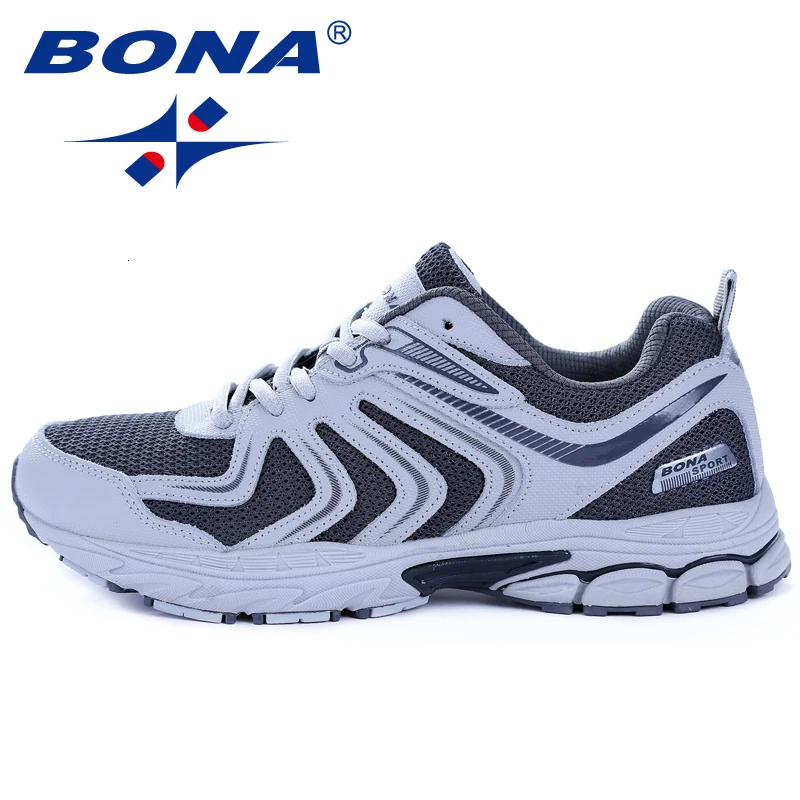 BONA Zapatos de hombre, мужские кроссовки, на шнуровке, дышащие, удобные, уличные, для мужчин, красивые тренды, спортивные кроссовки