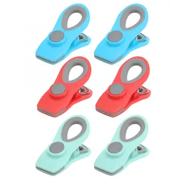 

2Pcs Fridge Magnetic Clip For Home Refrigerator Magnets Wall Recipes Memo Note Message Snack Holder Clamp Kitchen Supplies