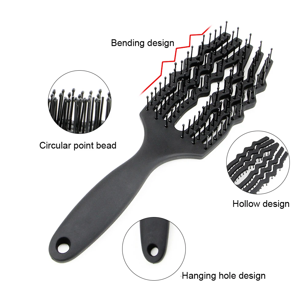 STYTON Hair Comb Women's Straightening Brush Anti Static Massage Scalp Hair Brush Curly Styling Tool Hairdressing Products