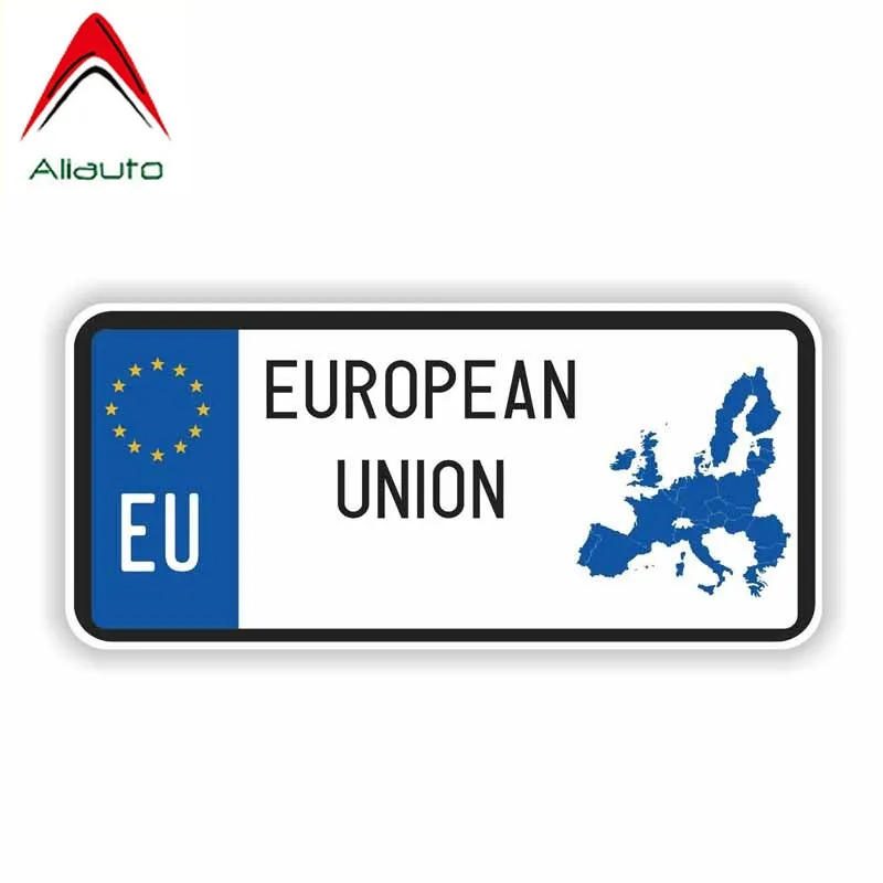 Aliauto Personality European Union Car Sticker Decal Automobile Motorcycle Reflective Accessories PVC for Honda Toyota 15cm*6cm |