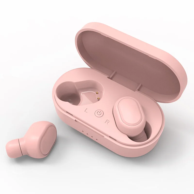 Розовый M1 Tws Bluetooth наушники против Redmi Airdots беспроводные наушники 5,0 наушники Handsfree игровая гарнитура с микрофоном для телефона Xiaomi - Цвет: Розовый