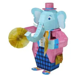 

Killing Icon Elephant 3D Paper Model DIY Cartoon Paper Model Handmade Origami Three-dimensional Children's Educational Toys