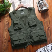 8516# Весенние новые стильные мужские быстросохнущие дышащие сумки для альпинизма, рыбалки, жилет, жилет для фотосъемки