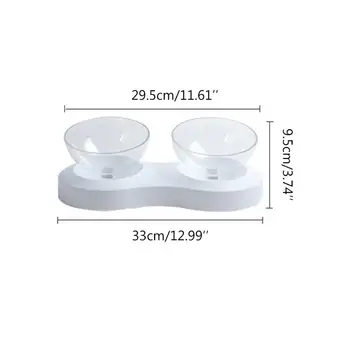 

Cat Feeding Bowl Raised with Stand Pet Food Water Bowl Neck Guard 20 Degree Tilt Elevated Cat Feeder