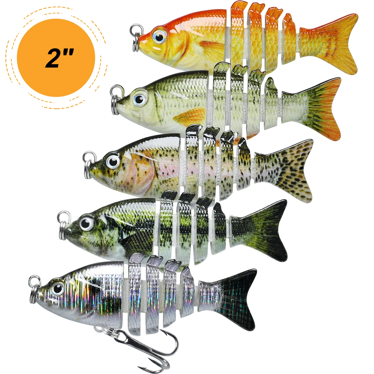 Truscend topwater fishing lures for bass floating multi jointed swimbait Clearance