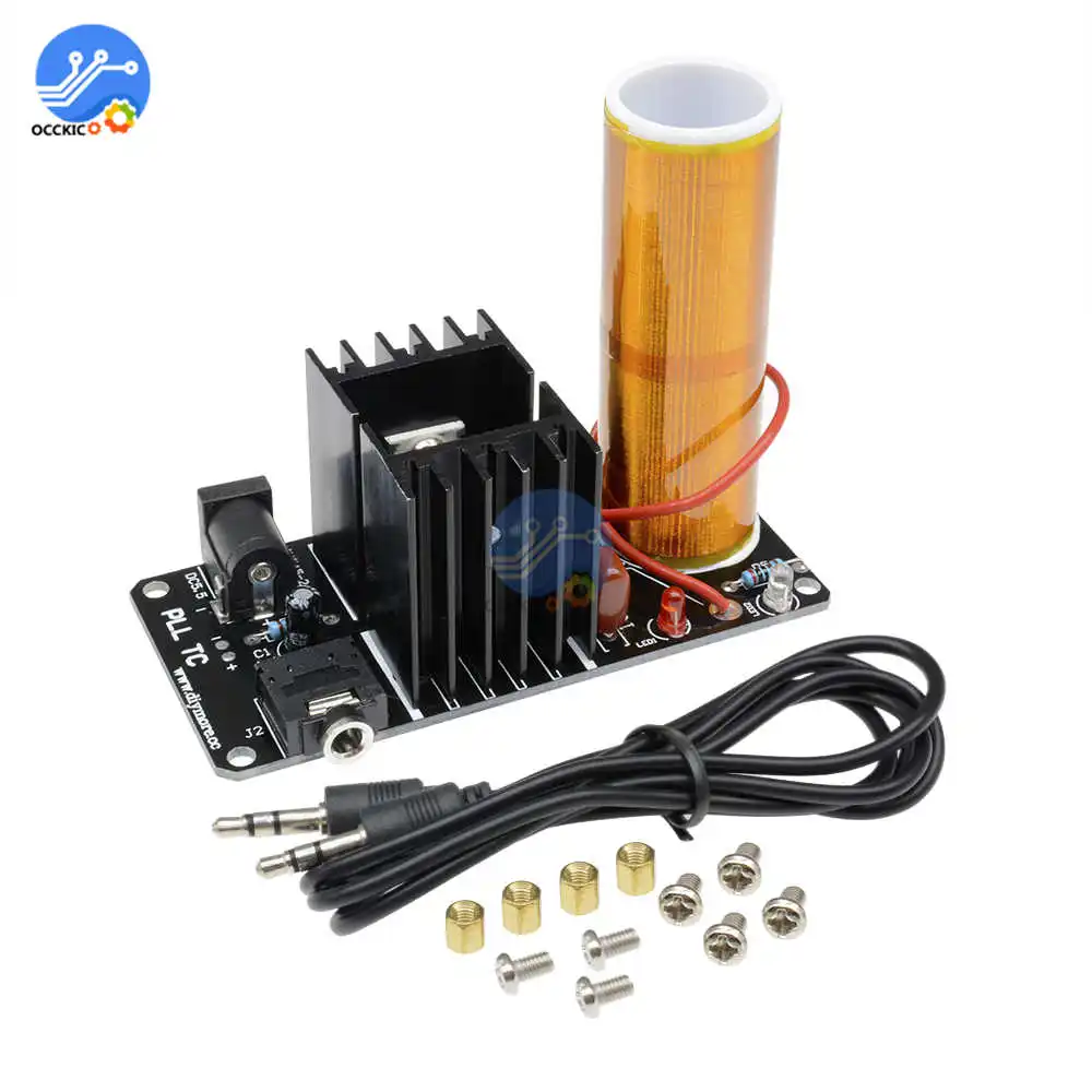 Собранный плазменный мини усилитель Tesla Coil колонка Электронная полевая