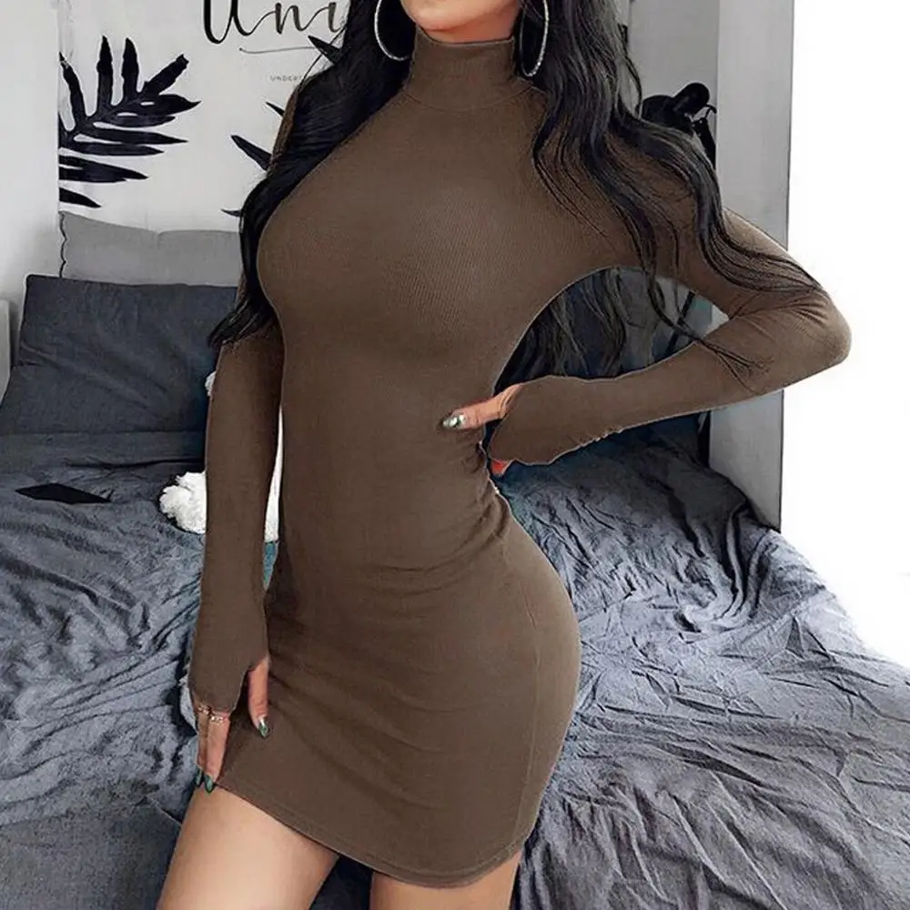 F Женское сексуальное облегающее платье, облегающее мини-платье Vestidos, Осеннее Клубное вечернее платье с длинным рукавом, платье с запахом, цвет желтый, черный - Цвет: F