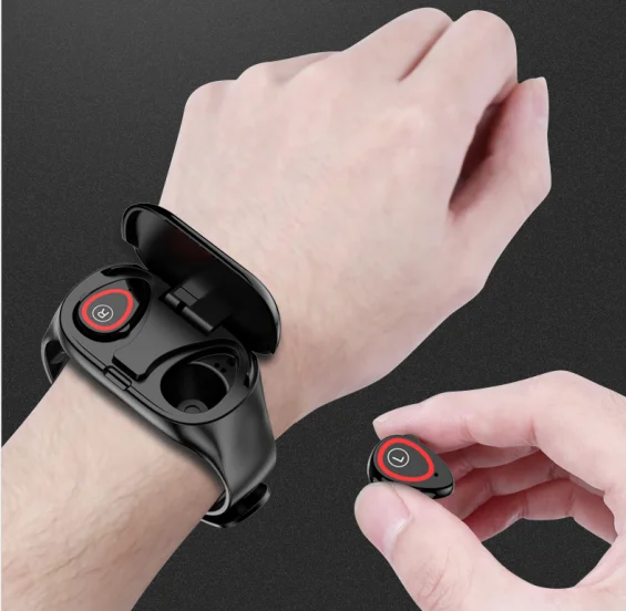 

SELECTEC M1 Wireless Bluetooth Earphone With Heart Rate Monitor Stereo Earbud Headset Long Time Standby Sport Watch Wristband