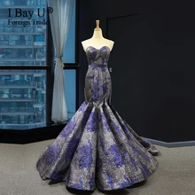 Великолепное атласное кружевное вечернее платье русалки сексуальное, с лифом сердечком, с открытой спиной, с оборками, с шлейфом, вечерние платья Vestido De Noiva