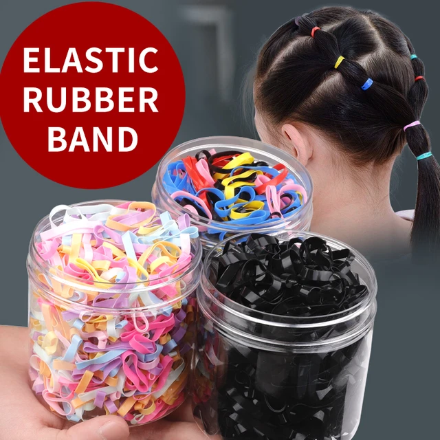 1000/box Kids Disposable Transparent Hair Tie Girls Elastic Rubber Bands  For Bracelets Baby Colorful Hair Rope accessories - AliExpress